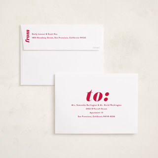 This is a scarlet graduation announcements with standard by Gwen Bedat called the cover printing on recycled smooth signature in grand