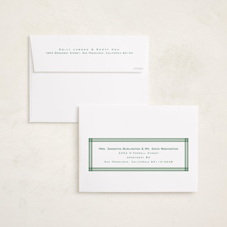 This is a shamrock graduation announcements with standard by Lea Delaveris called woven frame printing on recycled smooth signature in grand