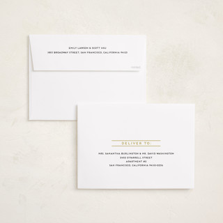 This is a golden graduation announcements with standard by Louise Kay called team grad printing on recycled smooth signature in grand