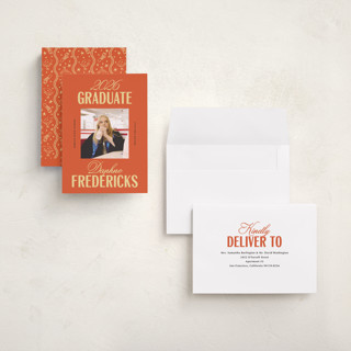 This is a sunshine graduation announcements with standard by Jackie Crawford called modern bright star printing on recycled smooth signature in grand