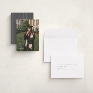 This is a snow graduation announcements with standard by Lauren Chism called along side printing on recycled smooth signature in grand