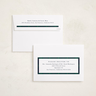 This is a academy graduation announcements with standard by Lea Delaveris called preppy plaid printing on recycled smooth signature in grand