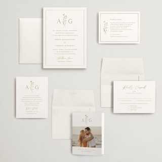 This is a chiffon wedding invitations with foil pressed by chocomocacino called kouignette printing on signature in grand