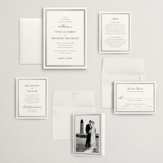 This is a cotton wedding invitations with foil pressed by Jennifer Postorino called polished printing on signature in grand