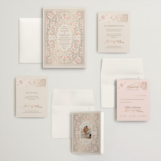 This is a versailles wedding invitations with foil pressed by Claudia Orengo called victorian printing on signature in grand