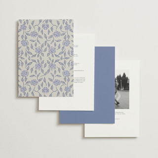 This is a evening periwinkle wedding invitations with foil pressed by Grae called dancing in the garden printing on signature in grand