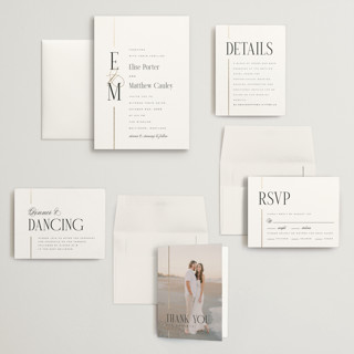 This is a silk wedding invitations with foil pressed by Laura Hankins called linear printing on signature in grand