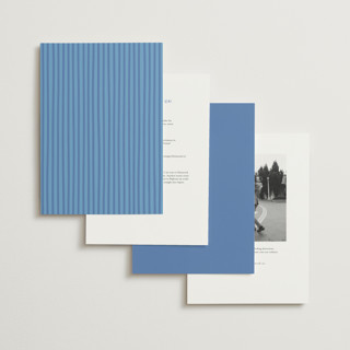 This is a cornflower wedding invitations with foil pressed by Pippa Shaw called silk printing on signature in grand