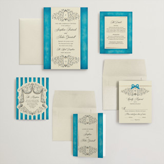 This is a marine wedding invitations with foil pressed by Jackie Crawford called josephine printing on signature in grand