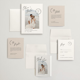 This is a cloud wedding invitations with standard by Pixel and Hank called merge printing on recycled smooth signature in grand