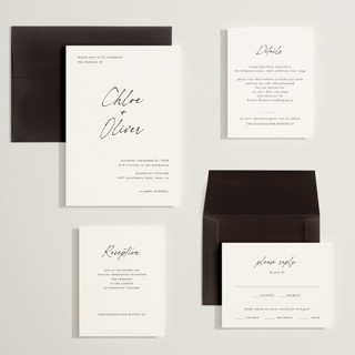 This is a jasmine wedding invitations with standard by Pippa Shaw called modern classic printing on signature in grand