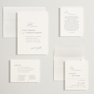 This is a ink wedding invitations with standard by Jennifer Postorino called storybook printing on signature in grand
