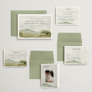 This is a emerald wedding invitations with standard by Petra Kern called countryside printing on signature in grand