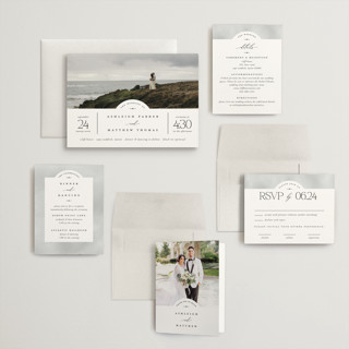 This is a cloud wedding invitations with standard by Heather Schertzer called panoramic printing on signature in grand
