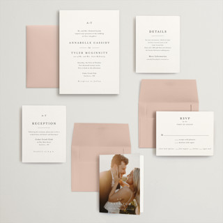This is a cotton wedding invitations with standard by Stacey Meacham called cedar creek printing on signature in grand
