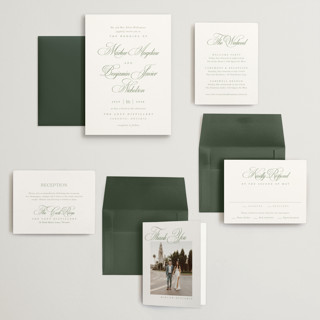 This is a garden wedding invitations with standard by Kelly Schmidt called chic script printing on signature in grand