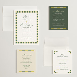 This is a citrus wedding invitations with standard by Angela Quan called grid printing on signature in grand