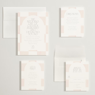 This is a cloud wedding invitations with standard by Baumbirdy called checker wash printing on signature in grand