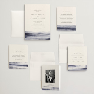 This is a horizon wedding invitations with standard by Sumak Studio called stillness printing on signature in grand