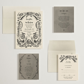 This is a ink wash wedding invitations with standard by Ani Somi called santa catalina printing on signature in grand