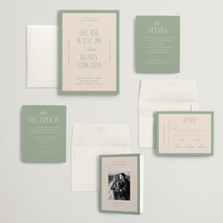 This is a fern wedding invitations with standard by Pixel and Hank called threaded printing on signature in grand