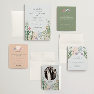 This is a sea wedding invitations with standard by Alethea and Ruth called part of your world from disney's little mermaid printing on signature in grand