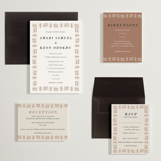 This is a ivory wedding invitations with standard by Oma N. Ramkhelawan called amari printing on signature in grand