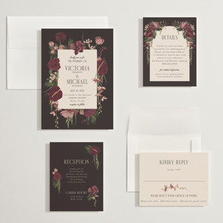 This is a merlota wedding invitations with standard by Susan Moyal called romantics printing on signature in grand
