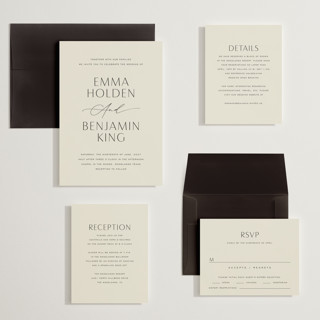 This is a porcelain wedding invitations with standard by Jennifer Postorino called glide printing on signature in grand