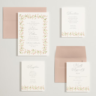 This is a peony wedding invitations with standard by Baumbirdy called rosebud printing on signature in grand