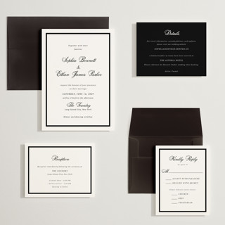 This is a mystic raven wedding invitations with standard by Cass Loh called chic union printing on signature in grand