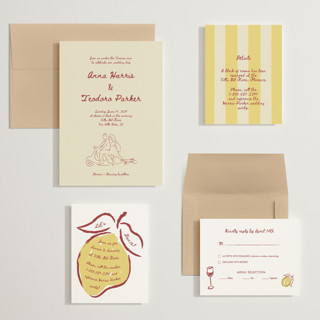 This is a chianti wedding invitations with standard by Helena Vitto called amore mio printing on signature in grand