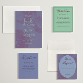 This is a starling wedding invitations with standard by Morgan Kendall called maximalist poppies printing on signature in grand