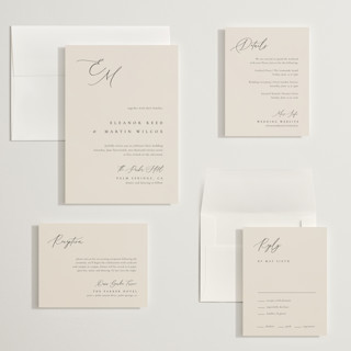 This is a linen wedding invitations with standard by Kelly Schmidt called corner printing on signature in grand