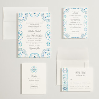 This is a cerulean wedding invitations with standard by Itsy Belle Studio called almafi printing on signature in grand