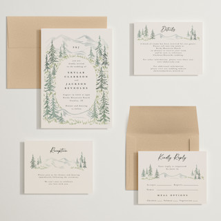 This is a forest wedding invitations with standard by Petra Kern called paradise printing on signature in grand