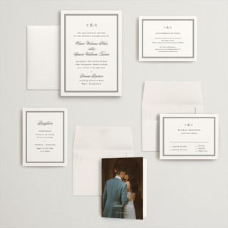 This is a tuxedo wedding invitations with standard by Carolyn MacLaren called timeless together printing on signature in grand