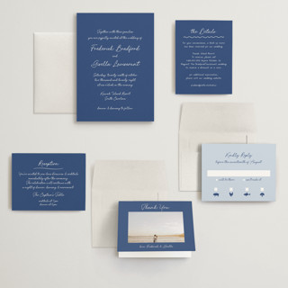 This is a santorini wedding invitations with standard by chocomocacino called strazzate printing on signature in grand