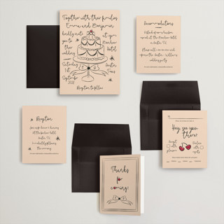 This is a bellini wedding invitations with standard by Helena Vitto called modern love printing on signature in grand