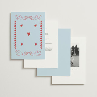 This is a tomato wedding invitations with standard by Helena Vitto called the bird song printing on signature in grand