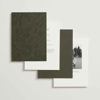 This is a autumn wedding invitations with standard by Kate Ahn called poetique printing on signature in grand