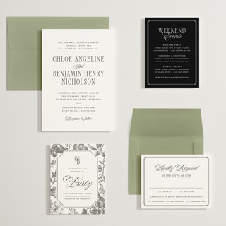 This is a silk wedding invitations with standard by Kelly Schmidt called woods printing on signature in grand