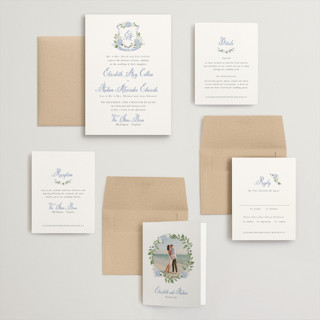 This is a periwinkle wedding invitations with standard by Design Lotus called sweethearts printing on signature in grand