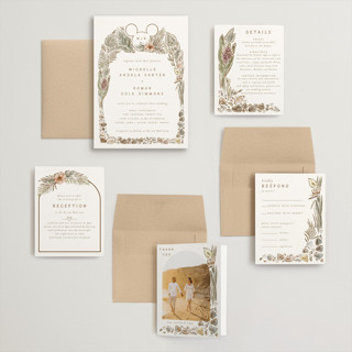 This is a earth wedding invitations with standard by Shiny Penny Studio called disney's mickey mouse tropical frame printing on signature in grand