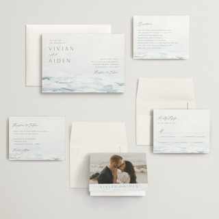 This is a sky wedding invitations with standard by Nicoletta Savod called at sea printing on signature in grand