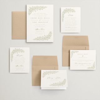 This is a leaf wedding invitations with standard by Kristie Kern called villa printing on signature in grand