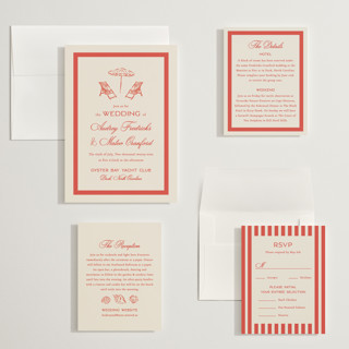 This is a lobster wedding invitations with standard by Jackie Crawford called kitty hawk printing on signature in grand