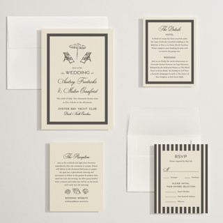 This is a blackbeard wedding invitations with standard by Jackie Crawford called kitty hawk printing on signature in grand