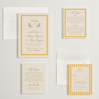 This is a sunshine wedding invitations with standard by Jackie Crawford called kitty hawk printing on signature in grand