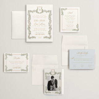 This is a lake wedding invitations with standard by Leah Bisch called arbour printing on signature in grand